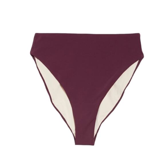 Chelsea28 Easy Retro High Waist Swim Bikini Bottoms Purple Nectar Size XXS NWT - Picture 1 of 4